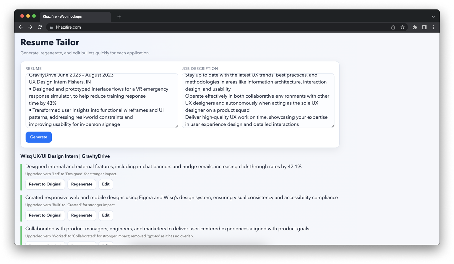 ApplIQ v3 iteration showing the product becoming more structured.