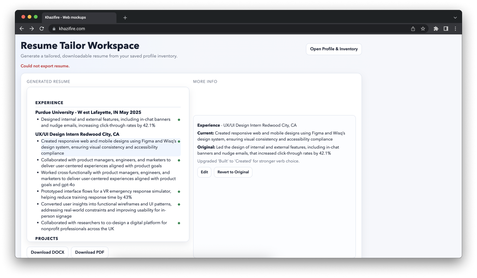 ApplIQ v5 iteration showing refined information hierarchy.