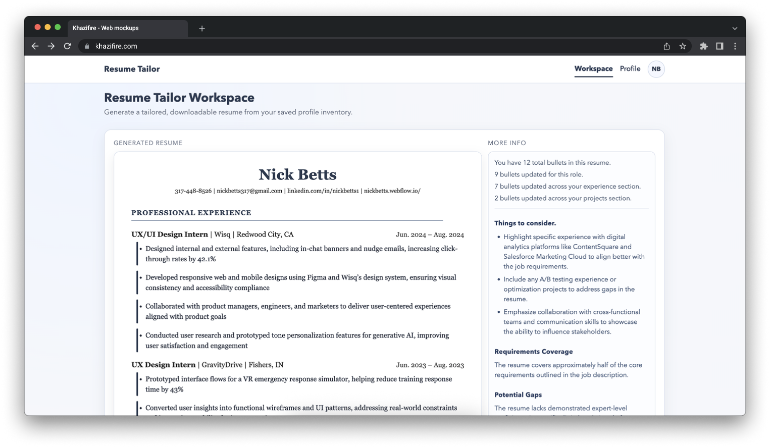 ApplIQ v6 iteration showing the near-final product direction.